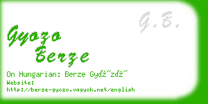 gyozo berze business card